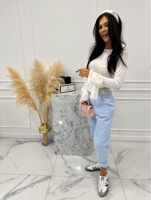 Błękitne spodnie sztruksowe AMADEO 06,52 - photo #27