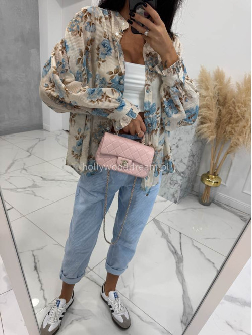 Błękitne spodnie sztruksowe AMADEO 06,52 - photo #35