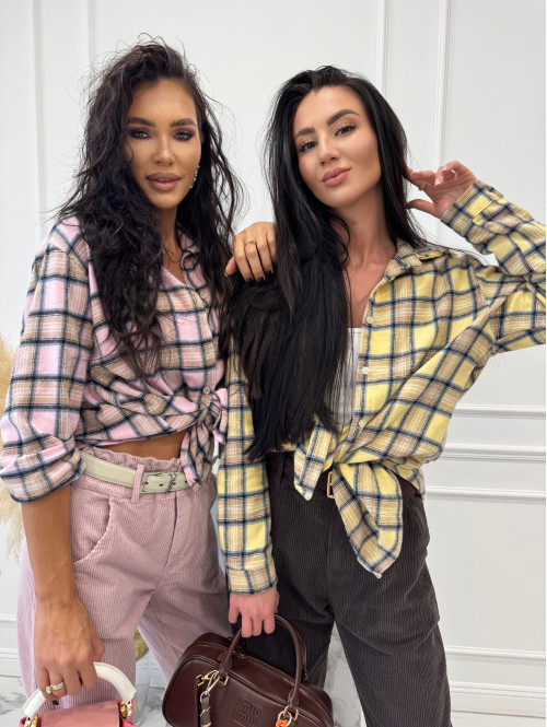 Czekoladowe spodnie sztruksowe z gumką w pasie AMADEO 52 - photo #34