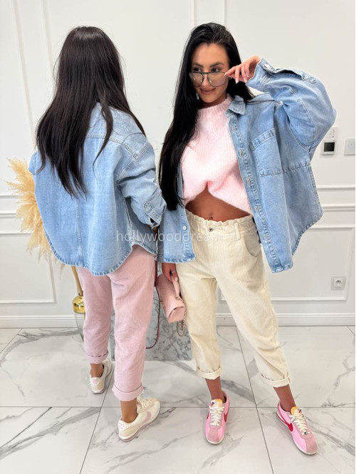 Jasno niebieska koszula jeansowa z kieszenią DENIM 52 - photo #4