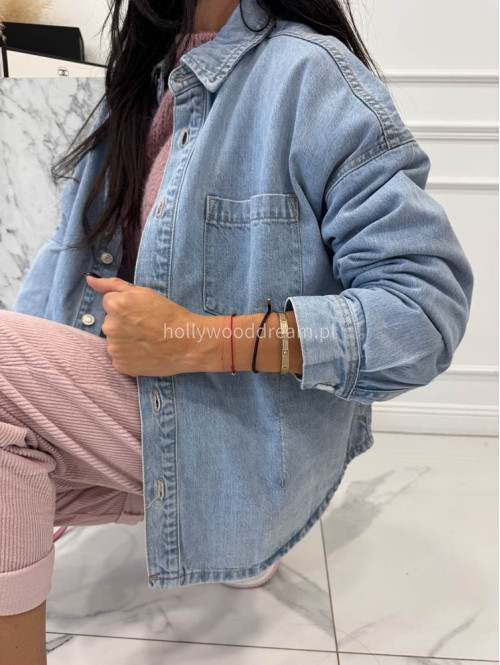 Jasno niebieska koszula jeansowa z kieszenią DENIM 52 - photo #9