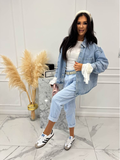 Jasno niebieska koszula jeansowa z kieszenią DENIM 52 - photo #12