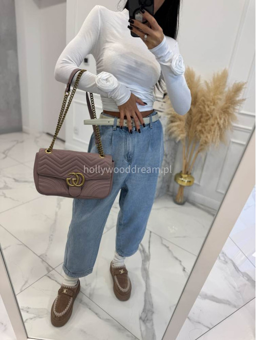 Biała bluzka bawełniana z różami na rękawie Róża 52 - photo #4