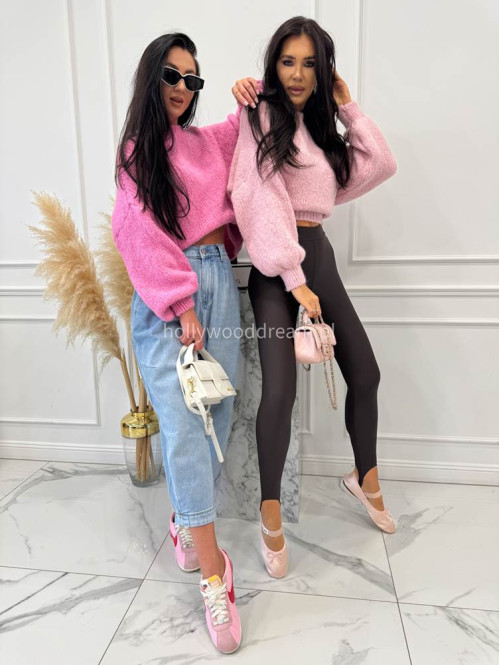 Różowy sweter oversize Ksawery 06 - photo #8