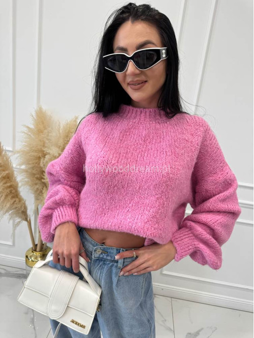 Różowy sweter oversize Ksawery 06 - photo #10