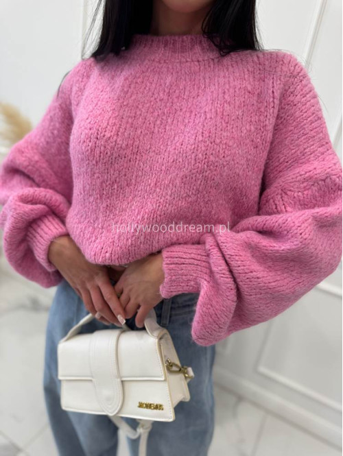 Różowy sweter oversize Ksawery 06 - photo #12
