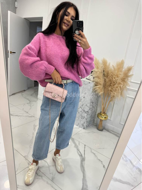Różowy sweter oversize Ksawery 06 - photo #21
