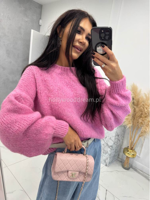 Różowy sweter oversize Ksawery 06 - photo #22