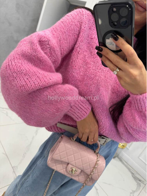 Różowy sweter oversize Ksawery 06 - photo #23