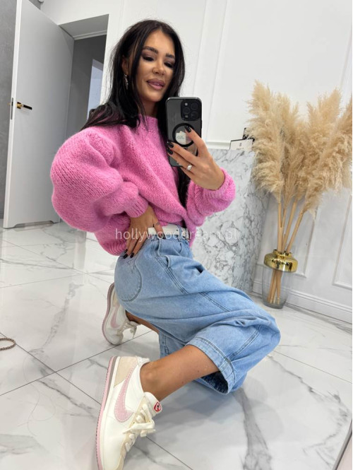 Różowy sweter oversize Ksawery 06 - photo #25