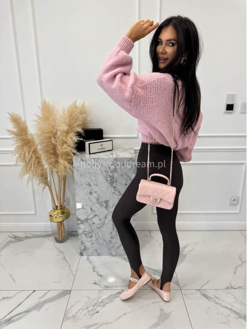Pudrowy róż sweter oversize Ksawery 06 - photo #8