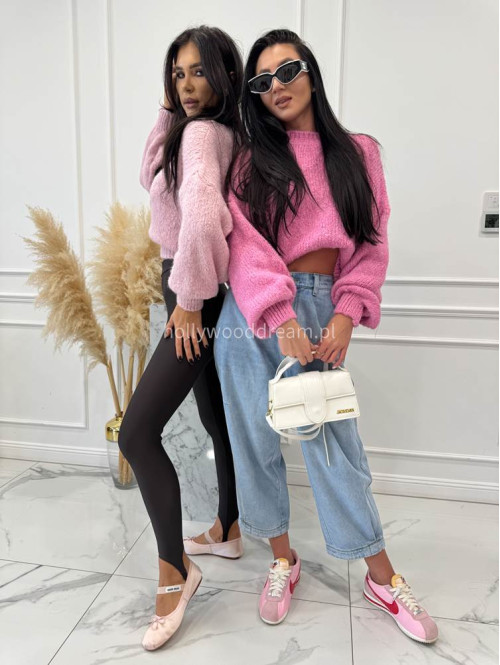 Pudrowy róż sweter oversize Ksawery 06 - photo #13