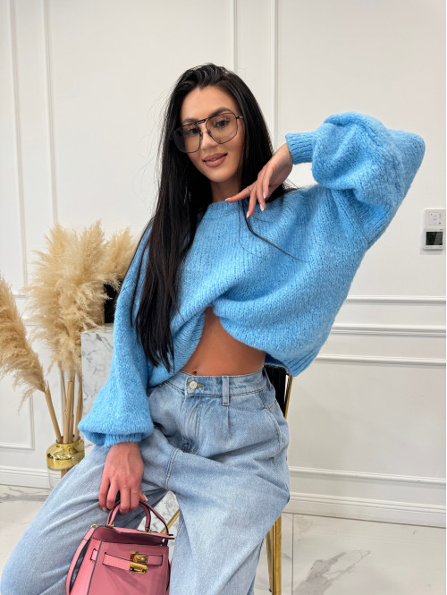 Niebieski sweter oversize Ksawery 06
