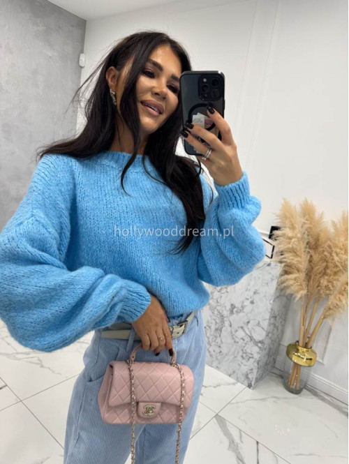 Niebieski sweter oversize Ksawery 06 - photo #20
