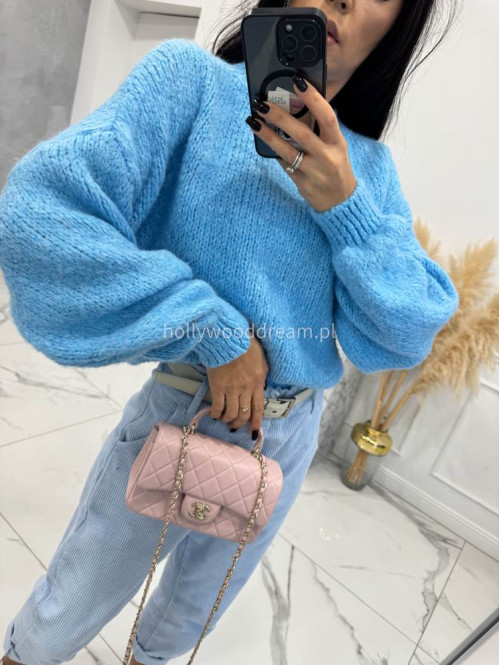 Niebieski sweter oversize Ksawery 06 - photo #21