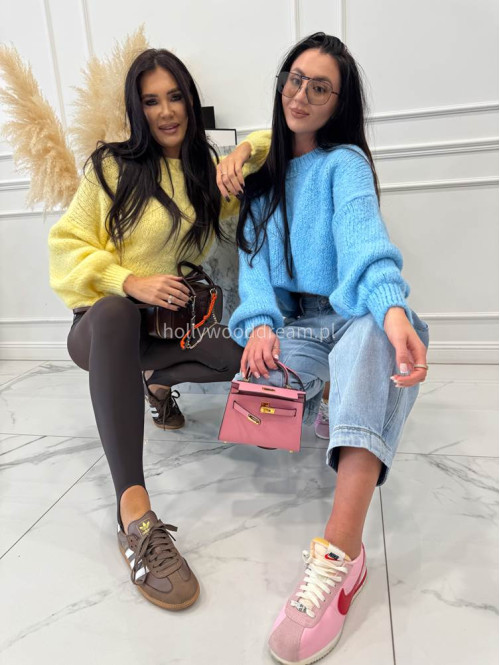 Pastelowy żółty sweter oversize Ksawery 06 - photo #9