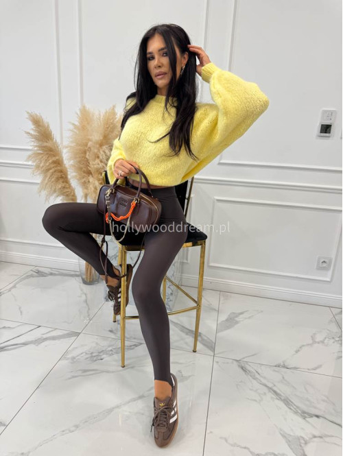 Pastelowy żółty sweter oversize Ksawery 06 - photo #14