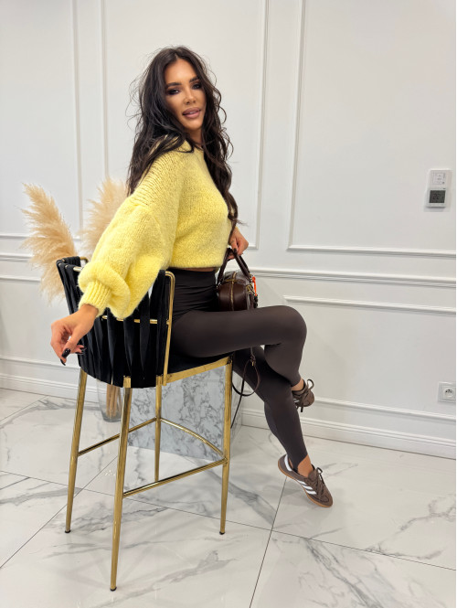 Pastelowy żółty sweter oversize Ksawery 06