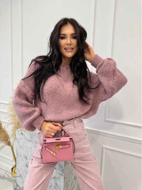 Brudny ciemny róż sweter oversize KSAWERY 06,52,19 - photo #1