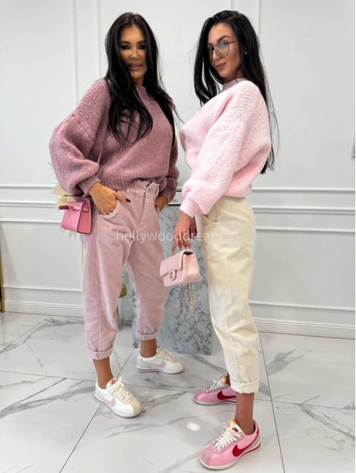 Brudny ciemny róż sweter oversize KSAWERY 06,52,19 - photo #7