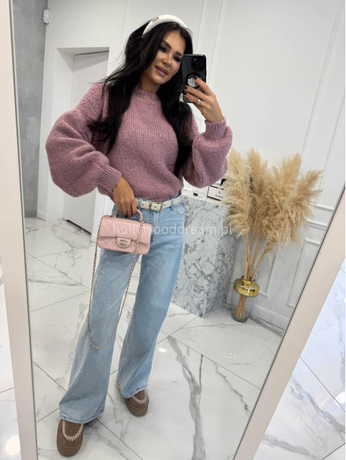 Brudny ciemny róż sweter oversize KSAWERY 06,52,19 - photo #12