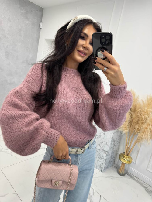 Brudny ciemny róż sweter oversize KSAWERY 06,52,19 - photo #13