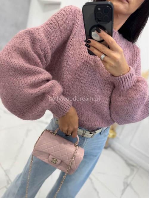 Brudny ciemny róż sweter oversize KSAWERY 06,52,19 - photo #16