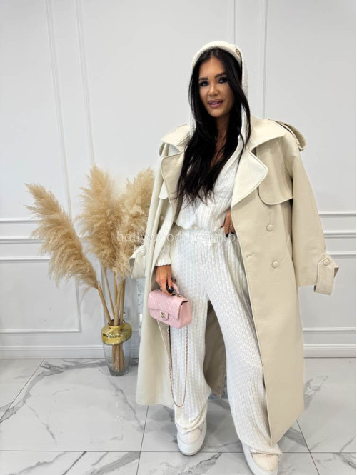 Biały kombinezon o warkoczowym splocie ASPEN 183 - photo #15