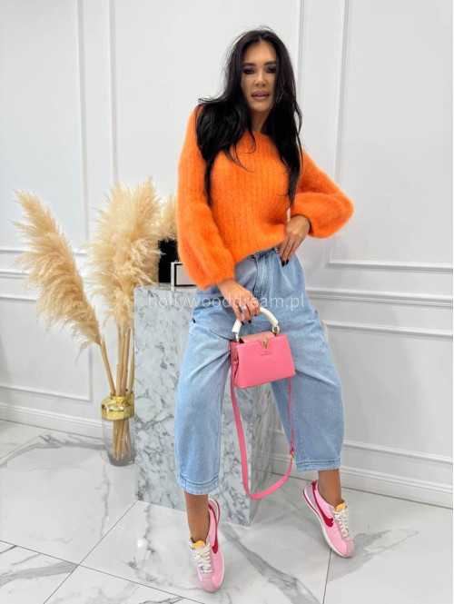 Jasno niebieskie spodnie loose fit z obniżonym krokiem Luk 52 - photo #6