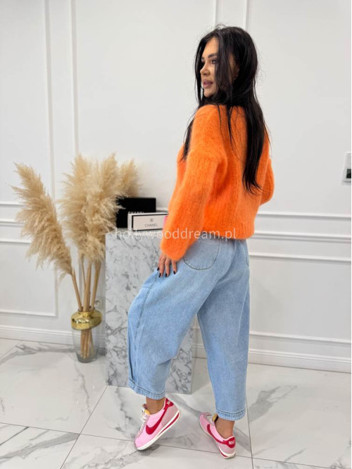 Jasno niebieskie spodnie loose fit z obniżonym krokiem Luk 52 - photo #7