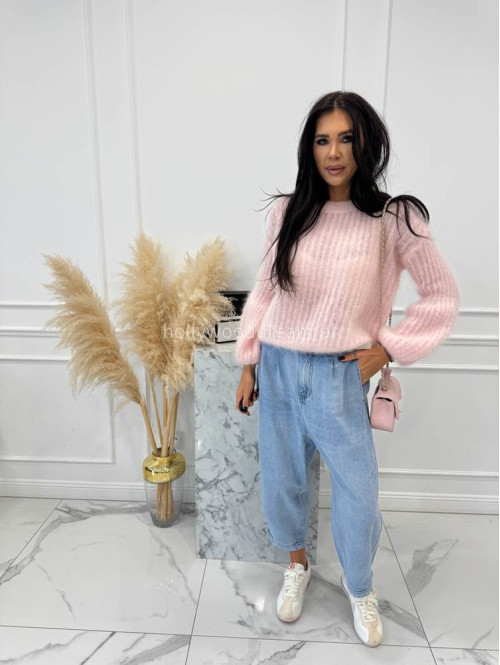 Jasno niebieskie spodnie loose fit z obniżonym krokiem Luk 52 - photo #9