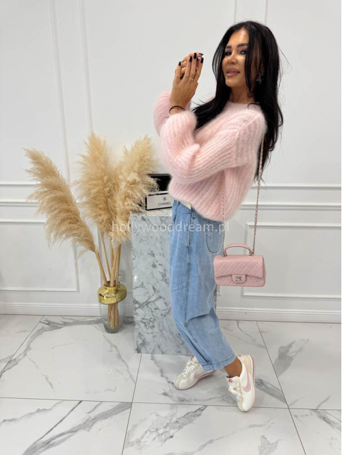 Jasno niebieskie spodnie loose fit z obniżonym krokiem Luk 52 - photo #11