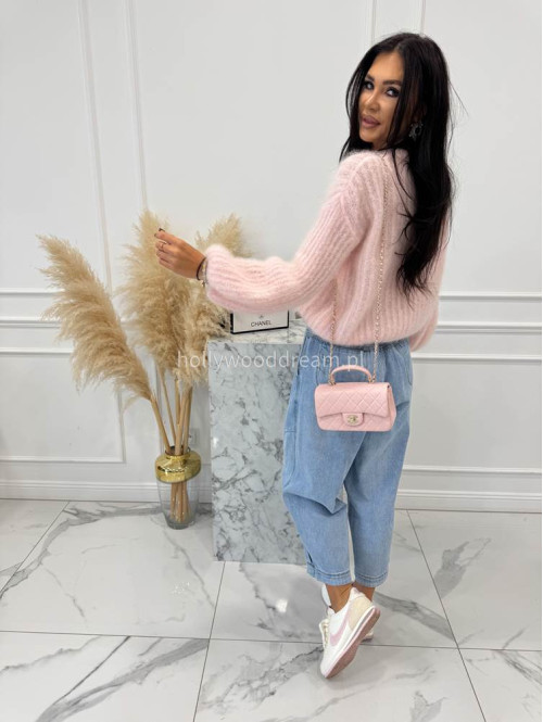 Jasno niebieskie spodnie loose fit z obniżonym krokiem Luk 52 - photo #12