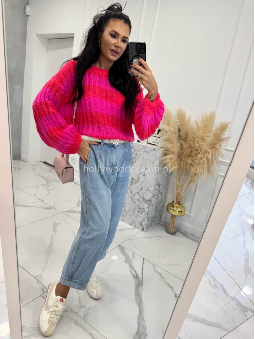 Jasno niebieskie spodnie loose fit z obniżonym krokiem Luk 52 - photo #13