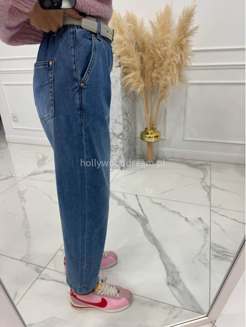 Niebieskie spodnie jeansowe loose fit  Milan 52 - photo #1