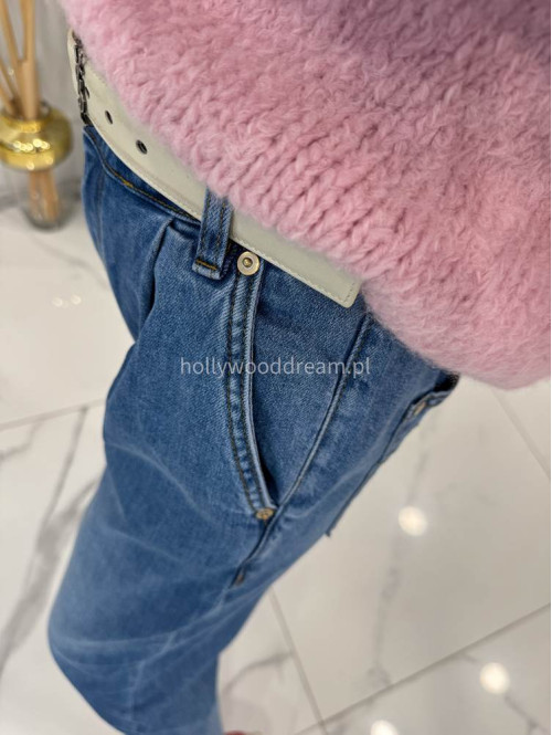 Niebieskie spodnie jeansowe loose fit  Milan 52 - photo #2