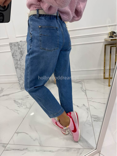 Niebieskie spodnie jeansowe loose fit  Milan 52 - photo #4