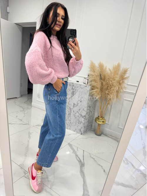 Niebieskie spodnie jeansowe loose fit  Milan 52 - photo #7