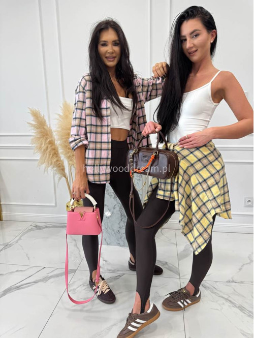 Różowo-beżowa koszula w kratę JENNY 52 - photo #14