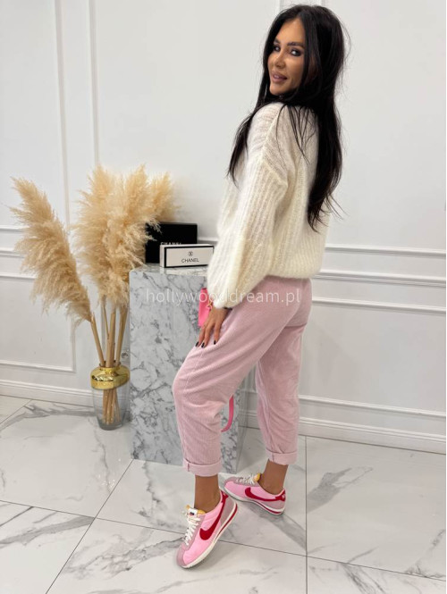 Kremowy sweter moherowy z poszerzanymi rękawami WALENCJA 52 - photo #5