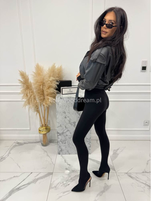 Kurtka bomberka eko-skóra LINSEY czarna 131 - photo #115