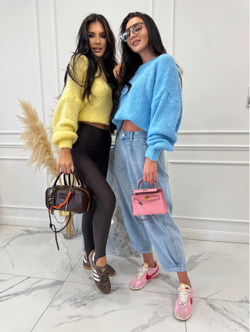 Legginsy z zapiętką czekoladowe Blania 31 - photo #100