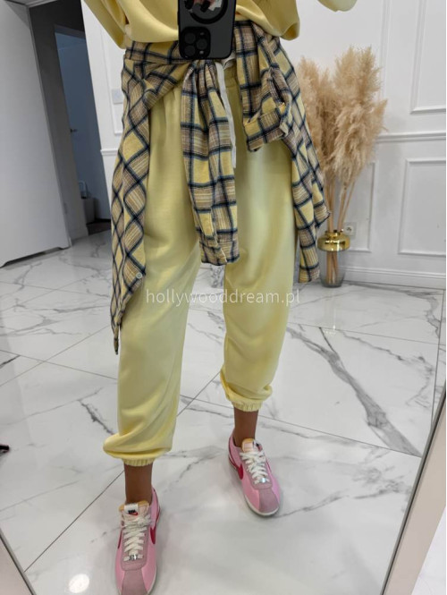 Żółty komplet dresowy bluza+spodnie z wiskozą TOMAS 52 - photo #9