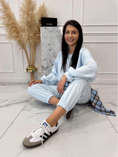 Błękitny komplet dresowy bluza+spodnie z wiskozą TOMAS 52 - photo #5