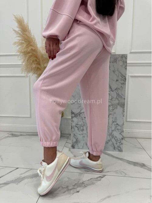 Pudrowy róż komplet dresowy bluza+spodnie z wiskozą TOMAS 52 - photo #14
