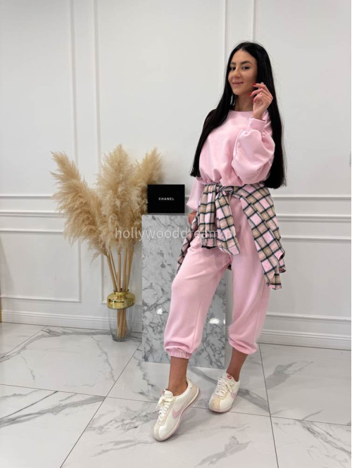 Różowo-beżowa koszula w kratę JENNY 52 - photo #23