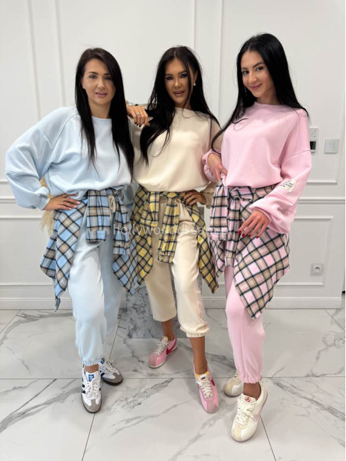 Żółto-beżowa koszula w kratę JENNY 52 - photo #20