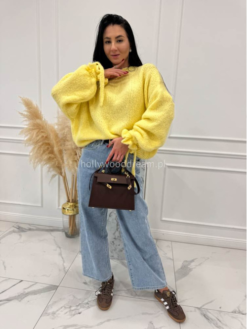 Jasno niebieskie spodnie jeansowe z szeroką nogawką i przetarciami na kieszeniach ANDREW 52 - photo #10