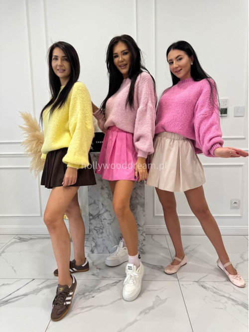 Taupe spódniczko - spodenki plisowane 100% wiskozy Lavonia 44 - photo #9