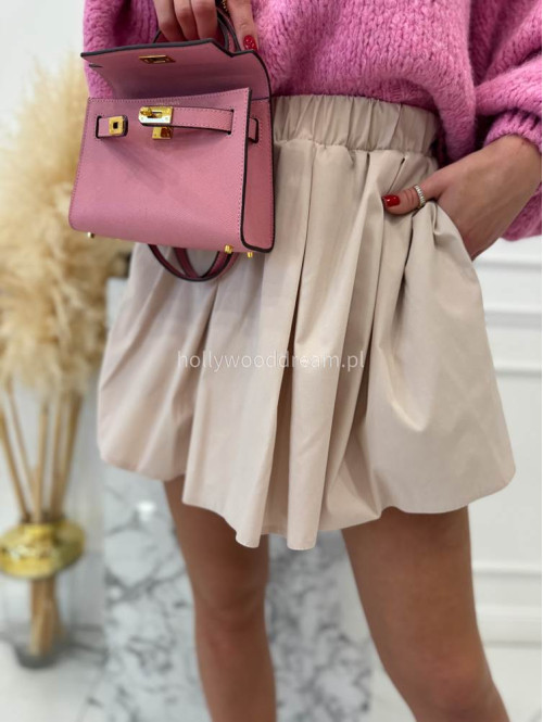 Taupe spódniczko - spodenki plisowane 100% wiskozy Lavonia 44 - photo #7